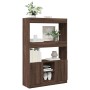 Aparador alto madera de ingeniería roble marrón 92x33x140 cm de , Librerías y estanterías - Ref: Foro24-3309615, Precio: 115,...