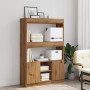 Handcrafted engineered oak wood tall sideboard 92x33x140 cm by , Bookcases and shelves - Ref: Foro24-3309617, Price: 112,52 €...