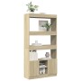 Aparador alto madera de ingeniería roble Sonoma 92x33x180 cm de , Librerías y estanterías - Ref: Foro24-3309620, Precio: 155,...