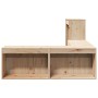 Solid pine wood desk furniture 222x107x75 cm by , Nightstands - Ref: Foro24-855756, Price: 161,32 €, Discount: %