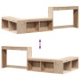 Solid pine wood desk furniture 222x107x75 cm by , Nightstands - Ref: Foro24-855756, Price: 161,32 €, Discount: %