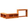 Solid pine wood desk furniture in brown, 232x112x75 cm. by , Nightstands - Ref: Foro24-855761, Price: 195,91 €, Discount: %