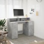 Escritorio con LED madera ingeniería gris hormigón 120x55x91 cm de , Escritorios - Ref: Foro24-3309414, Precio: 187,24 €, Des...