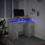 Escritorio con LED madera ingeniería gris hormigón 120x55x91 cm de , Escritorios - Ref: Foro24-3309414, Precio: 187,24 €, Des...