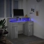 Escritorio con LED madera ingeniería gris sonoma 120x55x91 cm de , Escritorios - Ref: Foro24-3309416, Precio: 192,72 €, Descu...