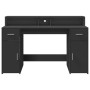 Engineered wood black desk with LED light 140x55x91 cm by , Desks - Ref: Foro24-3309421, Price: 212,56 €, Discount: %