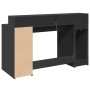 Engineered wood black desk with LED light 140x55x91 cm by , Desks - Ref: Foro24-3309421, Price: 212,56 €, Discount: %