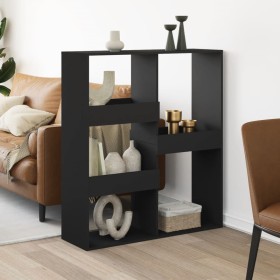 Engineered wood black room divider 100x33x115 cm by , Bookcases and shelves - Ref: Foro24-3309547, Price: 92,99 €, Discount: %