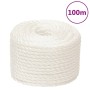 White 12 mm 100 m polypropylene work rope by , Ropes and metal cords - Ref: Foro24-153057, Price: 34,42 €, Discount: %