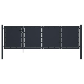 Anthracite grey steel garden gate 350x75 cm by , garden gates - Ref: Foro24-144535, Price: 367,97 €, Discount: %