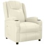 Sillón reclinable de cuero sintético blanco crema de , Sillones - Ref: Foro24-348414, Precio: 185,60 €, Descuento: %