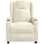 Sillón reclinable de cuero sintético blanco crema de , Sillones - Ref: Foro24-348414, Precio: 185,60 €, Descuento: %