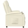 Sillón reclinable de cuero sintético blanco crema de , Sillones - Ref: Foro24-348414, Precio: 185,60 €, Descuento: %