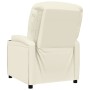 Sillón reclinable de cuero sintético blanco crema de , Sillones - Ref: Foro24-348414, Precio: 185,60 €, Descuento: %