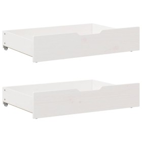 Cajones debajo cama 2 uds madera maciza pino blanco 80x55x16 cm de , Cajones de almacenaje doméstico - Ref: Foro24-850930, Pr...