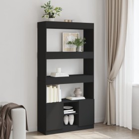 Aparador alto madera de ingeniería negro 92x33x180 cm de , Librerías y estanterías - Ref: Foro24-3309619, Precio: 159,99 €, D...