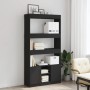 Tall black engineered wood sideboard 92x33x180 cm by , Bookcases and shelves - Ref: Foro24-3309619, Price: 159,99 €, Discount: %