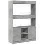 Tall engineered wood sideboard in gray concrete 92x33x140 cm by , Bookcases and shelves - Ref: Foro24-3309612, Price: 111,45 ...