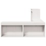 Mueble con escritorio madera maciza pino blanco 232x122x75 cm de , Mesitas de noche - Ref: Foro24-855751, Precio: 199,52 €, D...