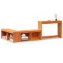 Mueble con escritorio madera maciza pino marrón 222x107x75 cm de , Mesitas de noche - Ref: Foro24-855758, Precio: 191,66 €, D...