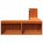 Mueble con escritorio madera maciza pino marrón 222x107x75 cm de , Mesitas de noche - Ref: Foro24-855758, Precio: 191,66 €, D...