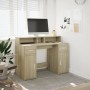 Engineered oak Sonoma 120x55x91 cm desk with LED lights. by , Desks - Ref: Foro24-3309413, Price: 191,92 €, Discount: %