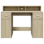 Engineered oak Sonoma 120x55x91 cm desk with LED lights. by , Desks - Ref: Foro24-3309413, Price: 191,92 €, Discount: %