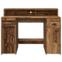 Engineered aged wood desk with LED lights 120x55x91 cm by , Desks - Ref: Foro24-3309418, Price: 184,73 €, Discount: %