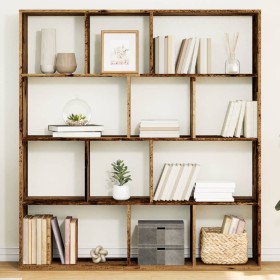 Aged engineered wood bookshelf 132x29x141.5 cm by , Bookcases and shelves - Ref: Foro24-3310314, Price: 143,99 €, Discount: %