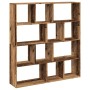 Estantería de madera de ingeniería envejecida 132x29x141,5 cm de , Librerías y estanterías - Ref: Foro24-3310314, Precio: 132...