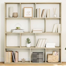 Engineered wood bookshelf in Sonoma oak, 132x29x141.5 cm by , Bookcases and shelves - Ref: Foro24-3310309, Price: 120,07 €, D...