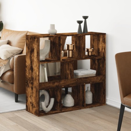 Room divider in smoked oak wood 100x33x94.5 cm by , Bookcases and shelves - Ref: Foro24-3309514, Price: 81,69 €, Discount: %