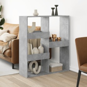 Room divider made of gray wood and concrete 100x33x115 cm by , Bookcases and shelves - Ref: Foro24-3309549, Price: 89,83 €, D...