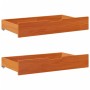 Underbed drawers with wheels, 2 units, solid pine wood, brown. by , Home storage drawers - Ref: Foro24-850925, Price: 70,72 €...