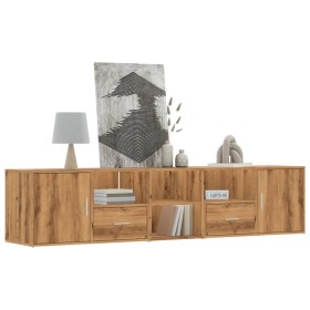 Engineered oak wood corner furniture, Artisian, 200x40x45 cm by , Closets and storage - Ref: Foro24-3307836, Price: 175,99 €,...