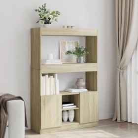 Hoher Schrank aus Sonoma-Eiche-Optik, 92x33x140 cm, aus Ingenieurholz. von , Bücherregale und Regale - Ref: Foro24-3309611, P...