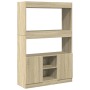 Aparador alto madera de ingeniería roble Sonoma 92x33x140 cm de , Librerías y estanterías - Ref: Foro24-3309611, Precio: 135,...