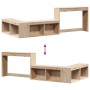 Solid pine wood desk furniture 232x112x75 cm by , Nightstands - Ref: Foro24-855759, Price: 164,64 €, Discount: %