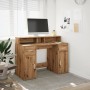 Escritorio con LED madera ingeniería roble artisian 120x55x91cm de , Escritorios - Ref: Foro24-3309419, Precio: 185,32 €, Des...