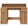 Engineered oak artisan wood desk with LED lights, measuring 120x55x91cm. by , Desks - Ref: Foro24-3309419, Price: 185,32 €, D...