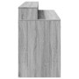 Escritorio con LED madera ingeniería gris sonoma 140x55x91 cm de , Escritorios - Ref: Foro24-3309425, Precio: 202,54 €, Descu...