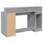 Escritorio con LED madera ingeniería gris sonoma 140x55x91 cm de , Escritorios - Ref: Foro24-3309425, Precio: 202,54 €, Descu...