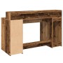 Schreibtisch mit LED-Beleuchtung, Holz in verwitterter Ingenieurstechnik, 140x55x91 cm. von , Schreibtische - Ref: Foro24-330...