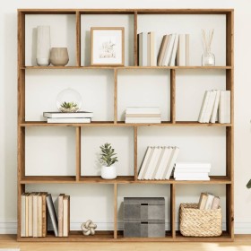 Engineered wood oak artisian bookshelf 132x29x141.5 cm by , Bookcases and shelves - Ref: Foro24-3310315, Price: 121,35 €, Dis...