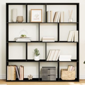 Engineered wood black bookshelf 132x29x141.5 cm by , Bookcases and shelves - Ref: Foro24-3310308, Price: 151,99 €, Discount: %