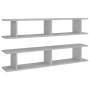 Wall shelves 2 units plywood gray concrete 105x18x20cm by , Shelves and shelves - Ref: Foro24-807209, Price: 42,57 €, Discoun...