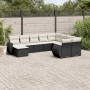 Set de sofás de jardín 10 pzas cojines ratán sintético negro de , Conjuntos de jardín - Ref: Foro24-3254193, Precio: 622,99 €...