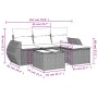 5-piece garden furniture set with black synthetic rattan cushions by , Garden sets - Ref: Foro24-3253613, Price: 343,39 €, Di...