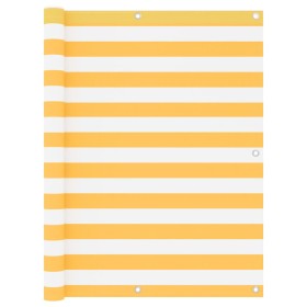 Toldo para balcón tela oxford blanco y amarillo 120x300 cm de vidaXL, Sombrillas - Ref: Foro24-134908, Precio: 23,99 €, Descu...