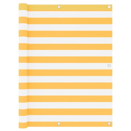 Toldo para balcón tela oxford blanco y amarillo 120x300 cm de vidaXL, Sombrillas - Ref: Foro24-134908, Precio: 23,46 €, Descu...